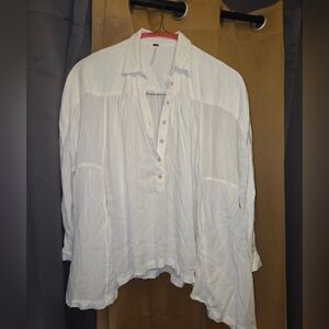 Free People size small textured off white boho top